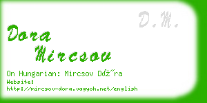 dora mircsov business card